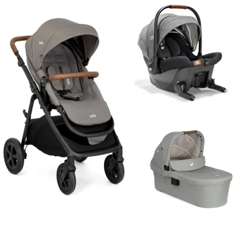 Poussette trio alore pebble + siège auto sprint carbon + nacelle ramble xl pebble gris
