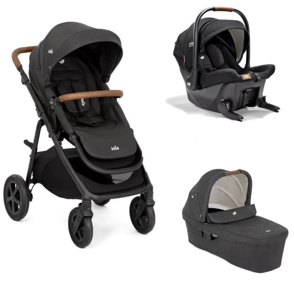 Poussette trio alore shale + siège auto sprint eclipse + nacelle ramble xl shale noir