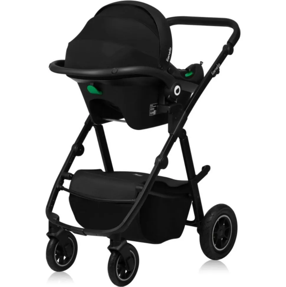 Poussette trio amber + nacelle + coque grey graphite