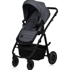 Poussette trio amber + nacelle + coque grey graphite