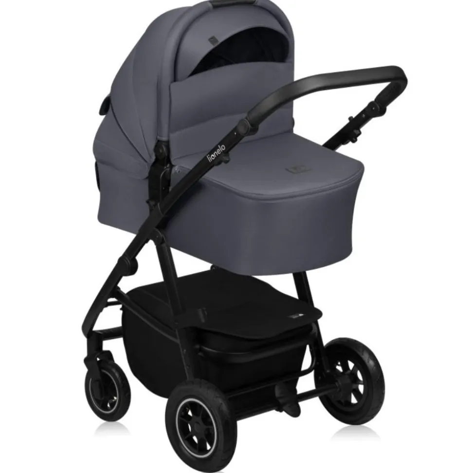 Poussette trio amber + nacelle + coque grey graphite