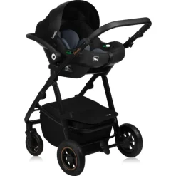 Poussette trio amber + nacelle + coque green forest