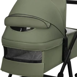 Poussette trio amber + nacelle + coque green forest