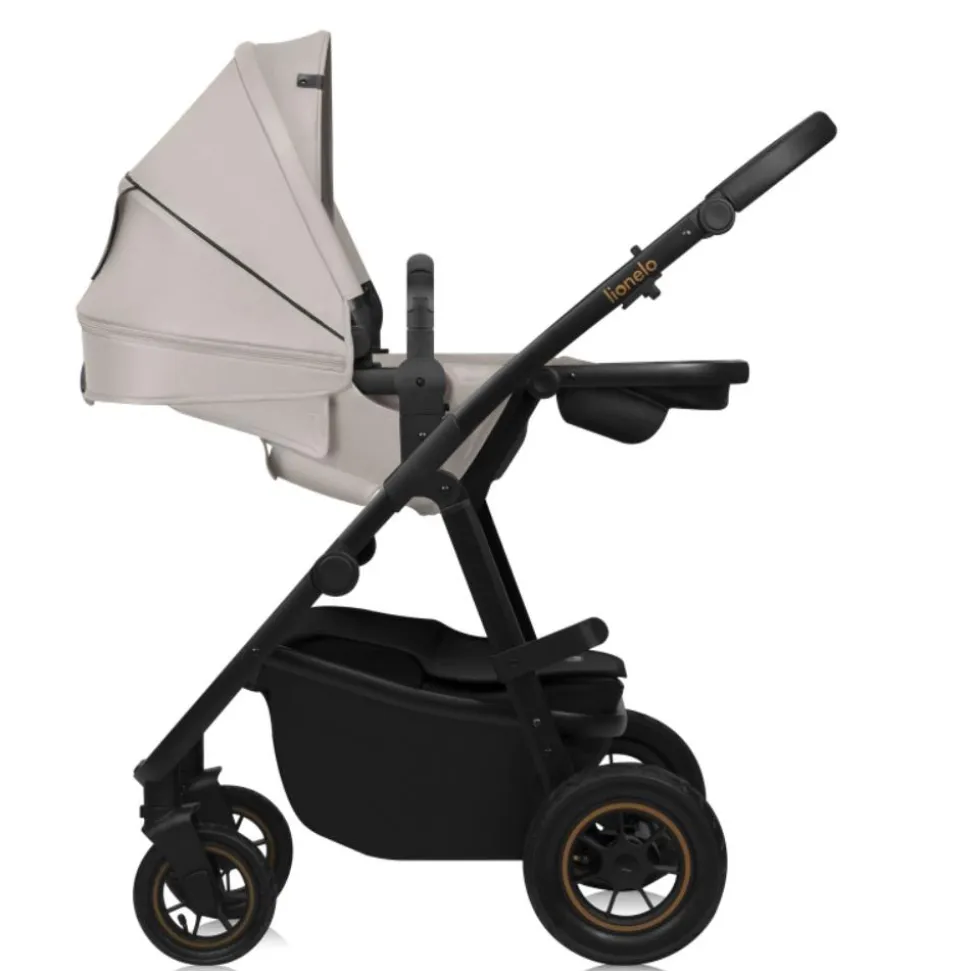 Poussette trio amber + nacelle + coque beige sand