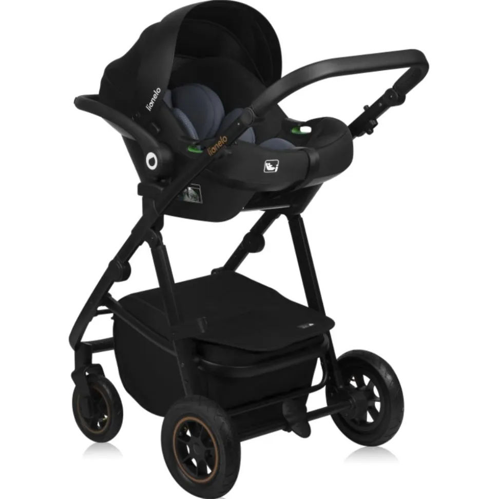 Poussette trio amber + nacelle + coque beige sand