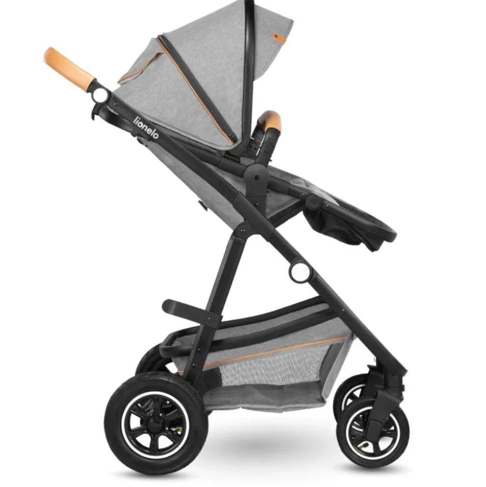 Poussette trio amber + nacelle + coque grey stone