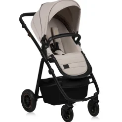 Poussette trio amber + nacelle + coque beige sand
