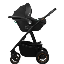 Poussette trio amber + nacelle + coque beige sand