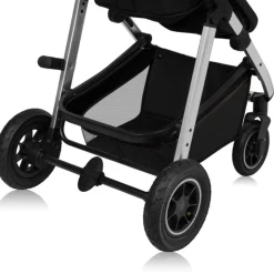 Poussette trio amber + nacelle + coque black silver
