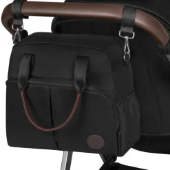 Poussette trio amber + nacelle + coque black silver