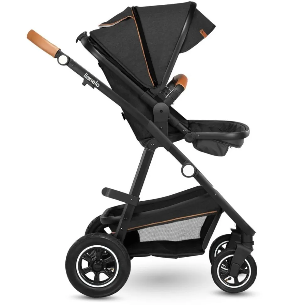 Poussette trio amber + nacelle + coque grey graphite