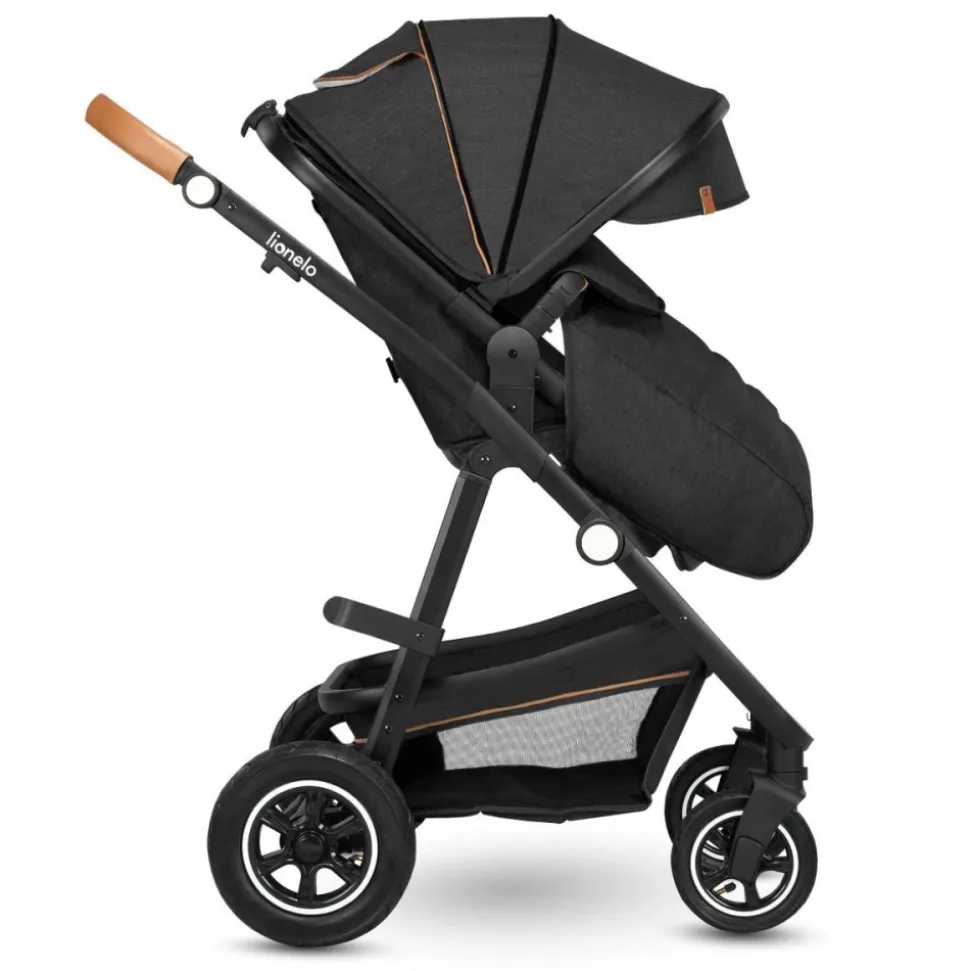 Poussette trio amber + nacelle + coque grey graphite