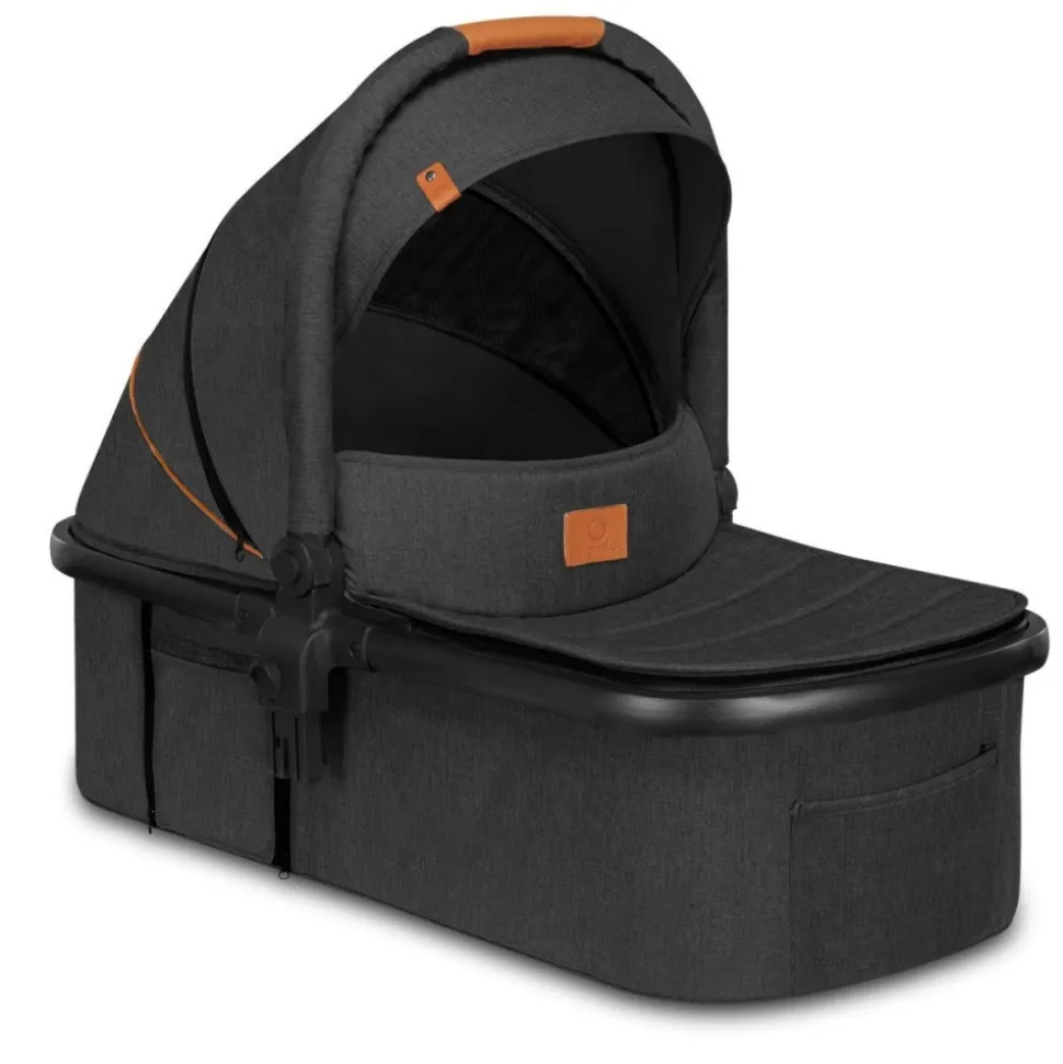 Poussette trio amber + nacelle + coque grey graphite