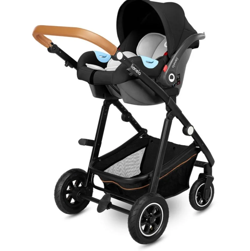 Poussette trio amber + nacelle + coque grey graphite