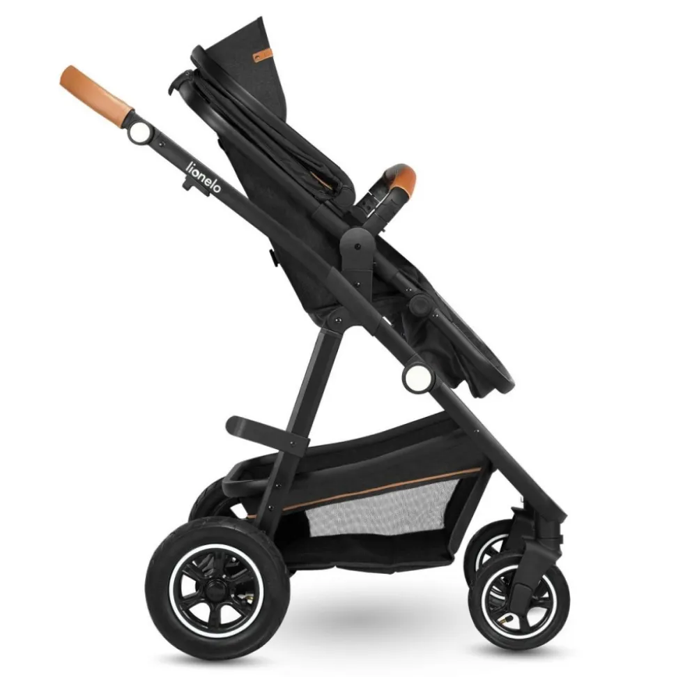 Poussette trio amber + nacelle + coque grey graphite