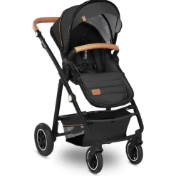Poussette trio amber + nacelle + coque grey graphite