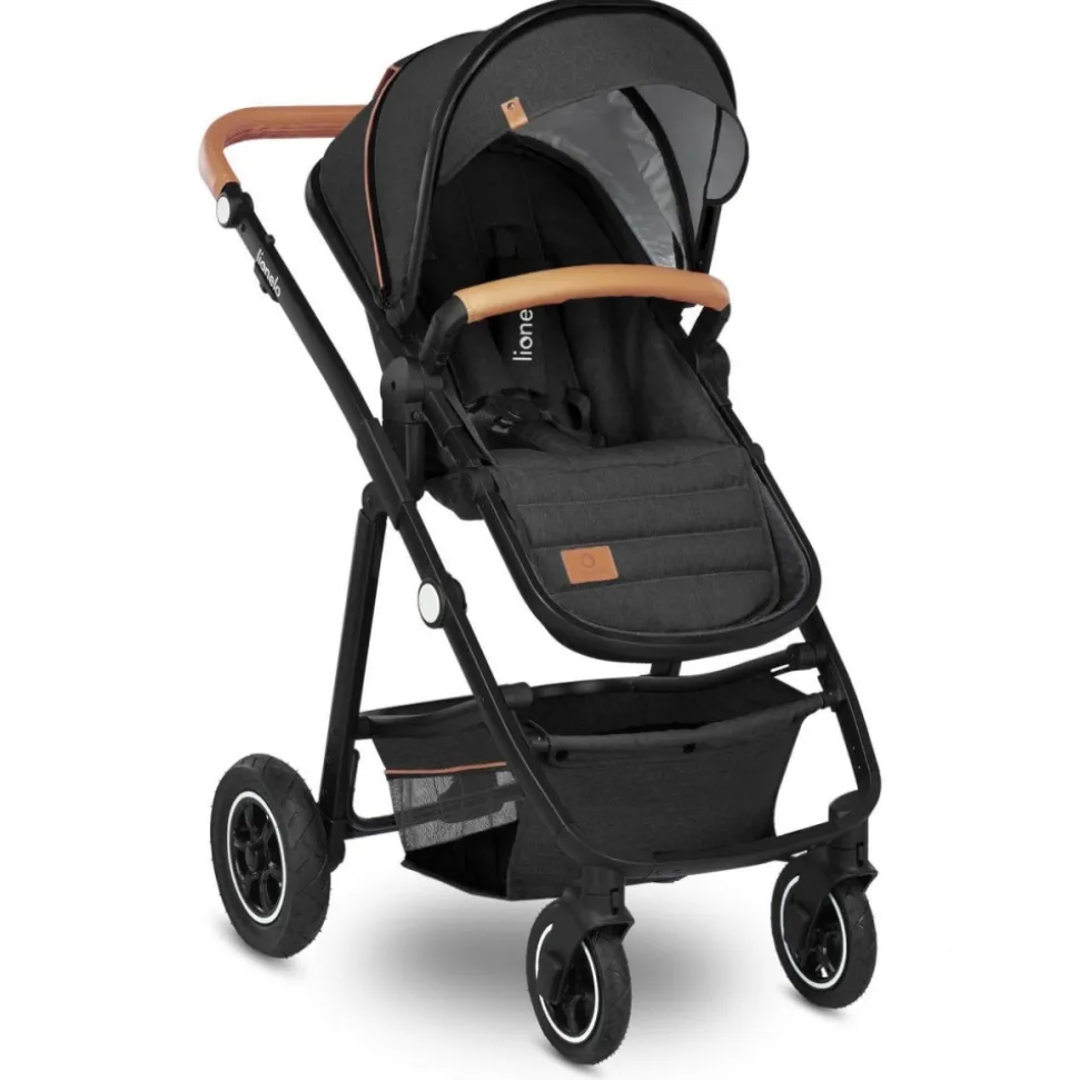 Poussette trio amber + nacelle + coque grey graphite