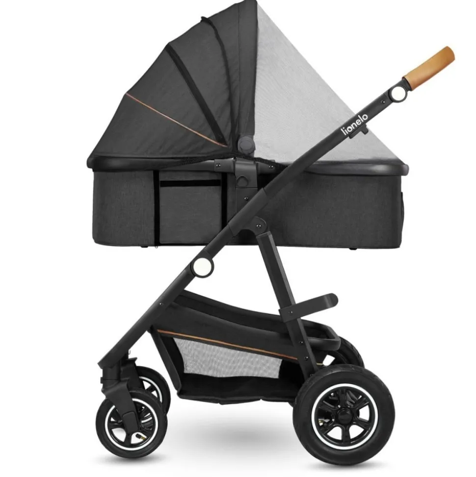Poussette trio amber + nacelle + coque grey graphite