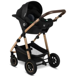 Poussette trio amber + nacelle + coque black onyx