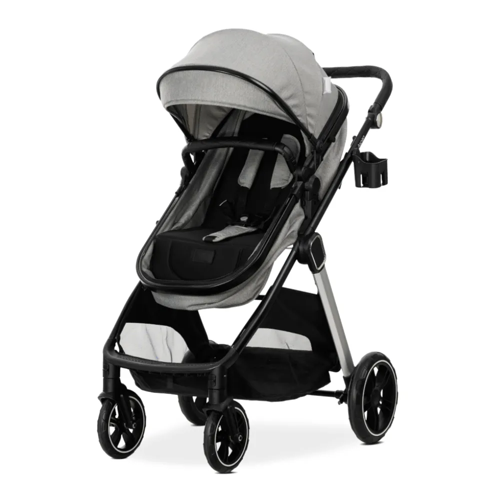 Poussette trio aspen coque + accessoires gris