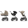 Poussette trio balios s lux 3 almond beige + siège auto cloud g i-size + nacelle