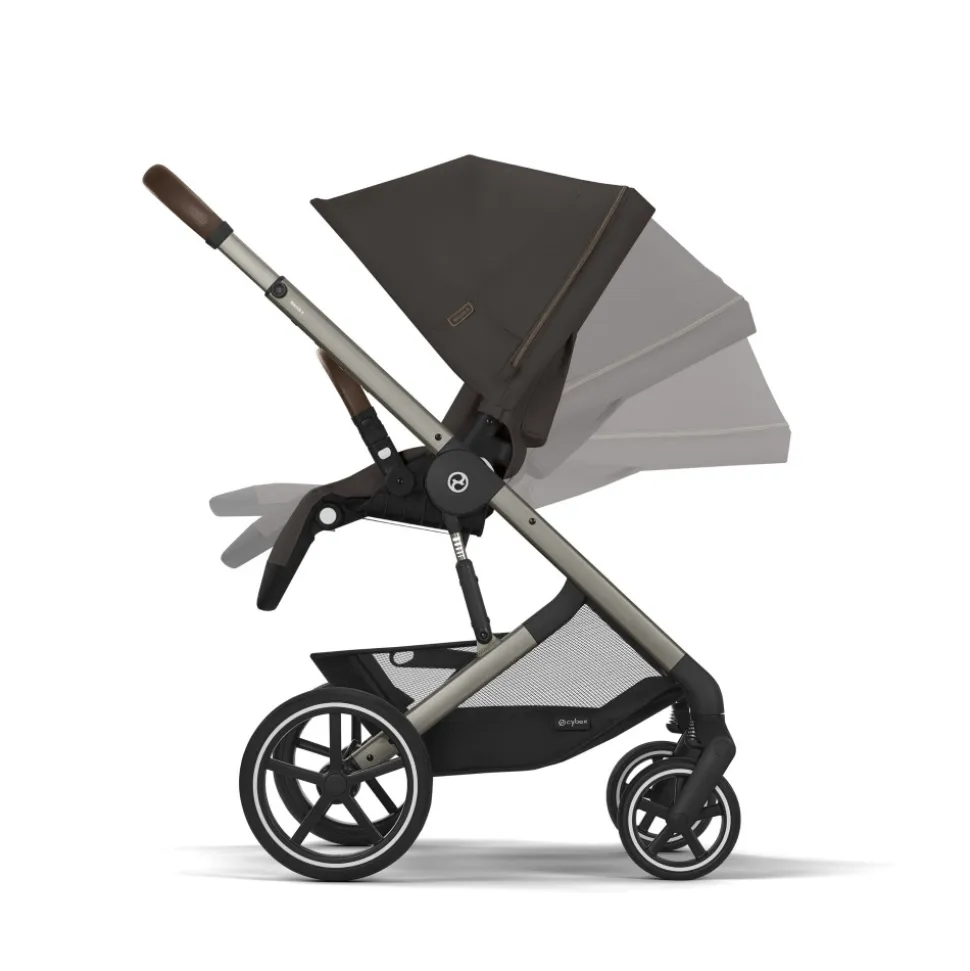 Poussette trio balios s lux 3 chocolate brown + siège auto cloud g i-size + nacelle + base g3