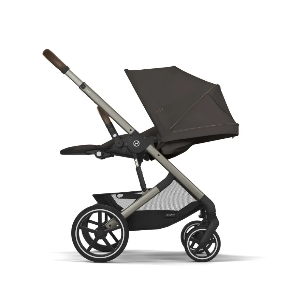 Poussette trio balios s lux 3 chocolate brown + siège auto cloud g i-size + nacelle + base g3
