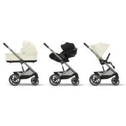 Poussette trio balios s lux 3 seashell beige + siège auto cloud g i-size + nacelle + base g3