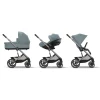 Poussette trio balios s lux 3 stormy blue + siège auto cloud g i-size + nacelle