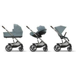 Poussette trio balios s lux 3 stormy blue + siège auto cloud g i-size + nacelle