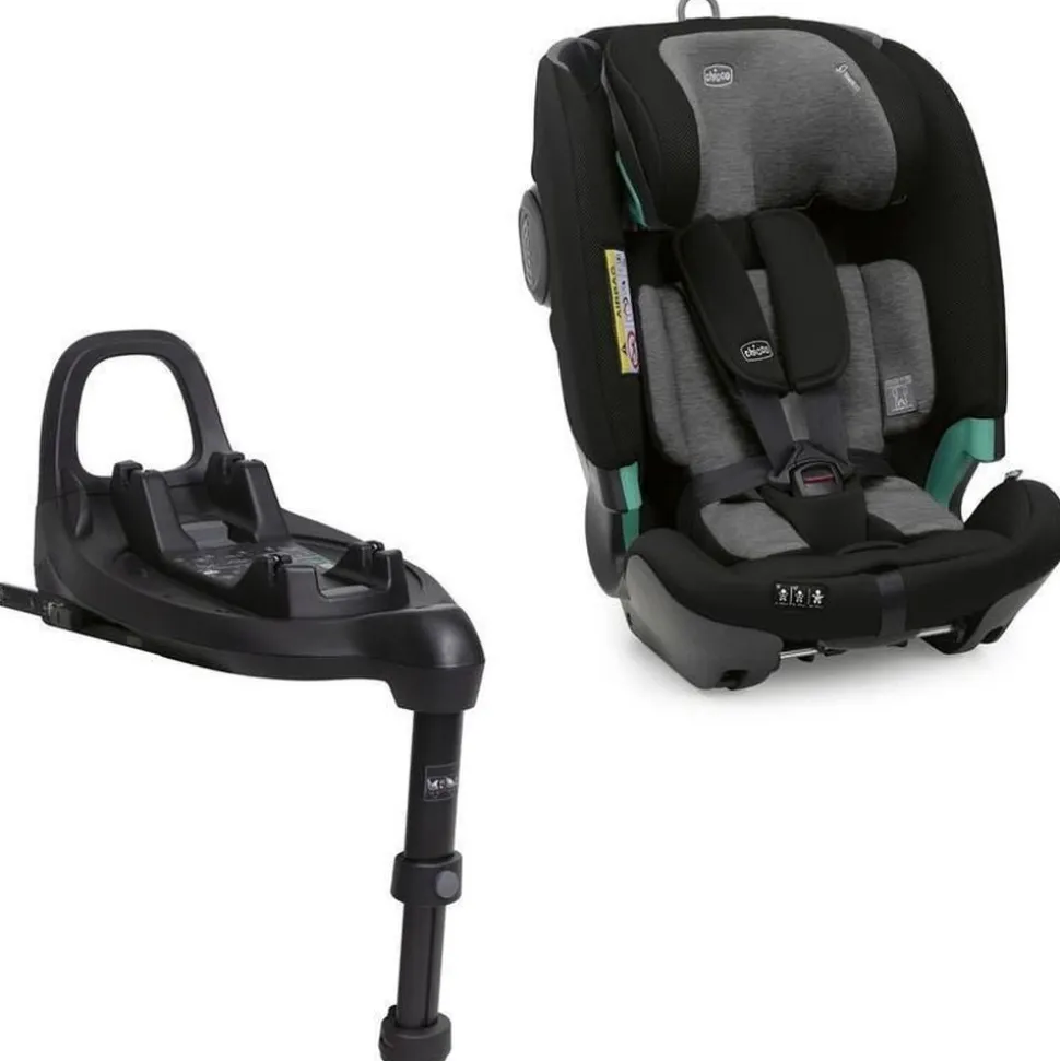 Poussette trio bellagio 2 + first seat recline + nacelle flexi + fullseat 360 avec base black satin