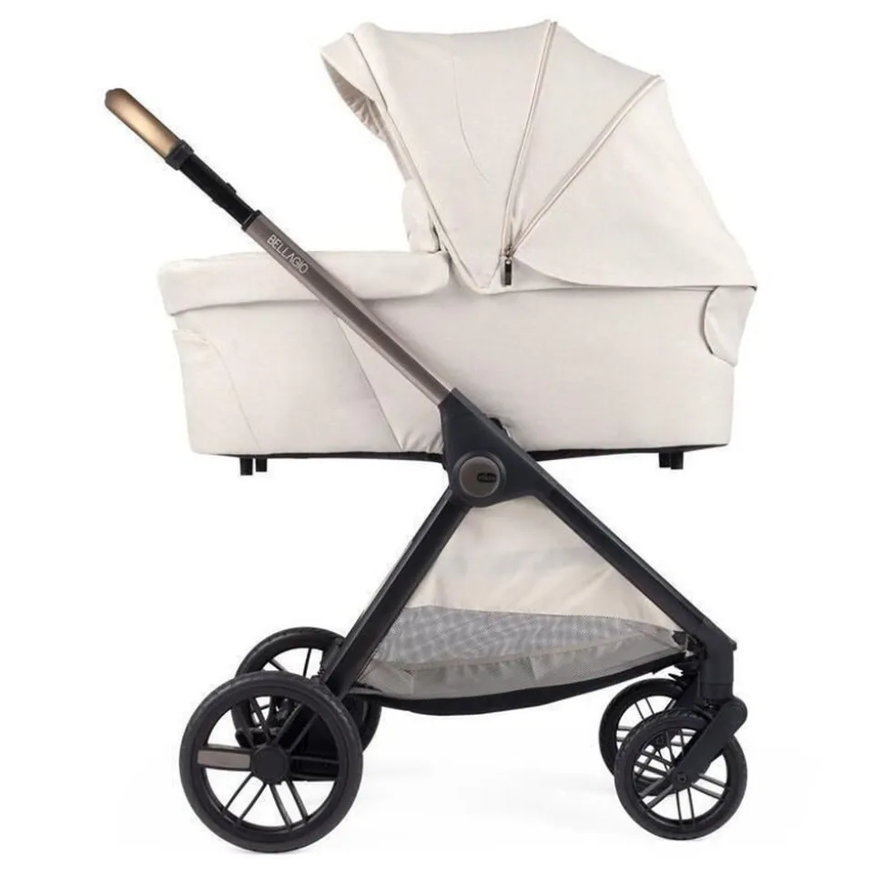 Poussette trio bellagio 2 + first seat recline + nacelle flexi + fullseat 360 avec base amber glow