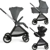 Poussette trio bellagio 2 + siège auto first seat recline i-size black satin
