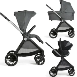 Poussette trio bellagio 2 + siège auto first seat recline i-size black satin