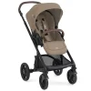 Poussette trio chrome 2 + siège auto sprint sandstone + nacelle chrome 2 cashew