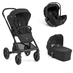 Poussette trio chrome 2 + siège auto i-level pro eclipse + nacelle chrome 2 raven noir