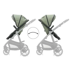 Poussette trio combinée 3en1 jaguar vert chiné