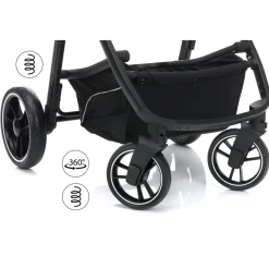 Poussette trio combinée 3en1 jaguar vert chiné