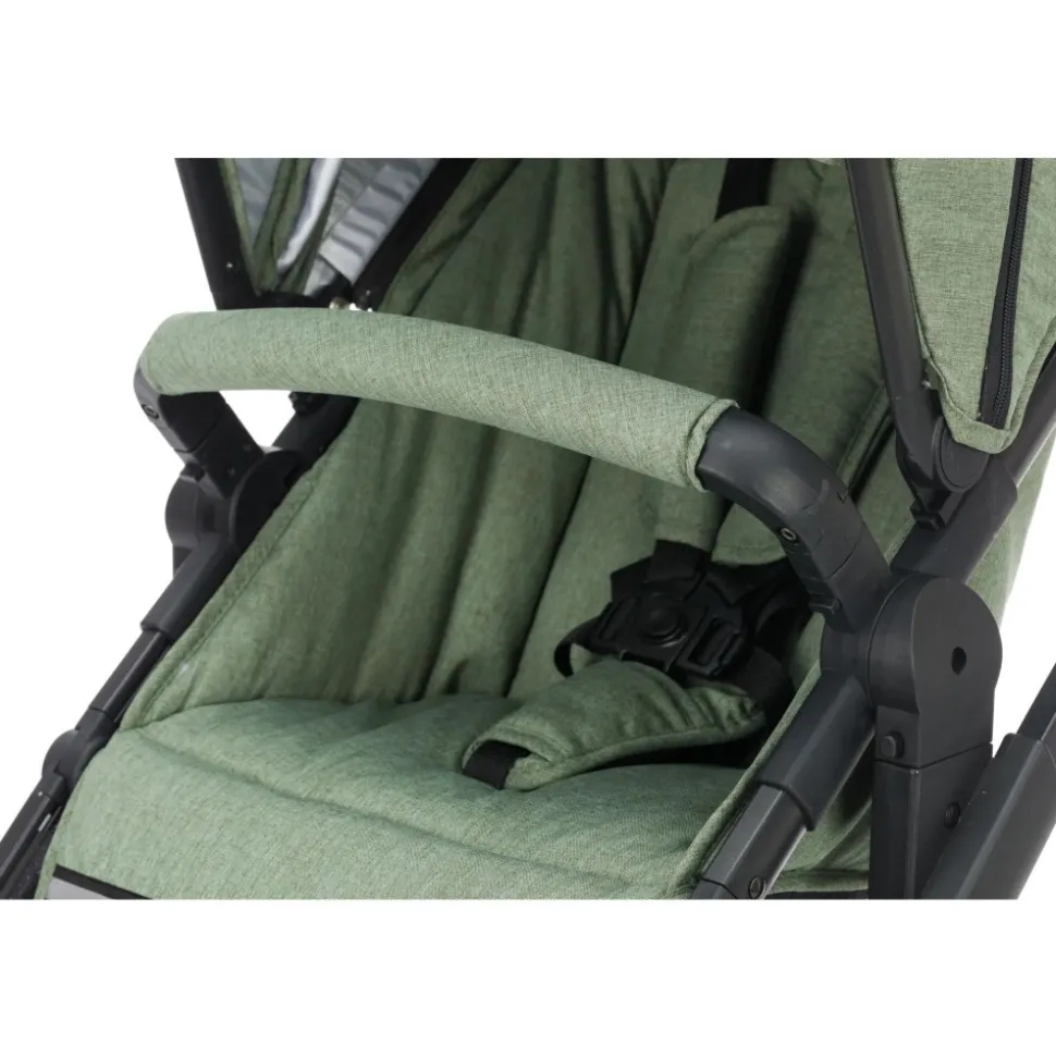 Poussette trio combinée 3en1 jaguar vert chiné