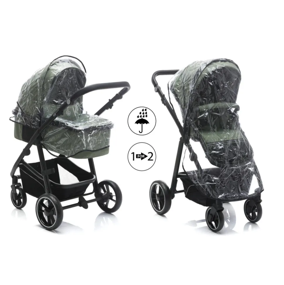 Poussette trio combinée 3en1 jaguar vert chiné