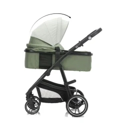 Poussette trio combinée 3en1 jaguar vert chiné