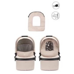 Poussette trio combinée 3en1 jaguar beige chiné