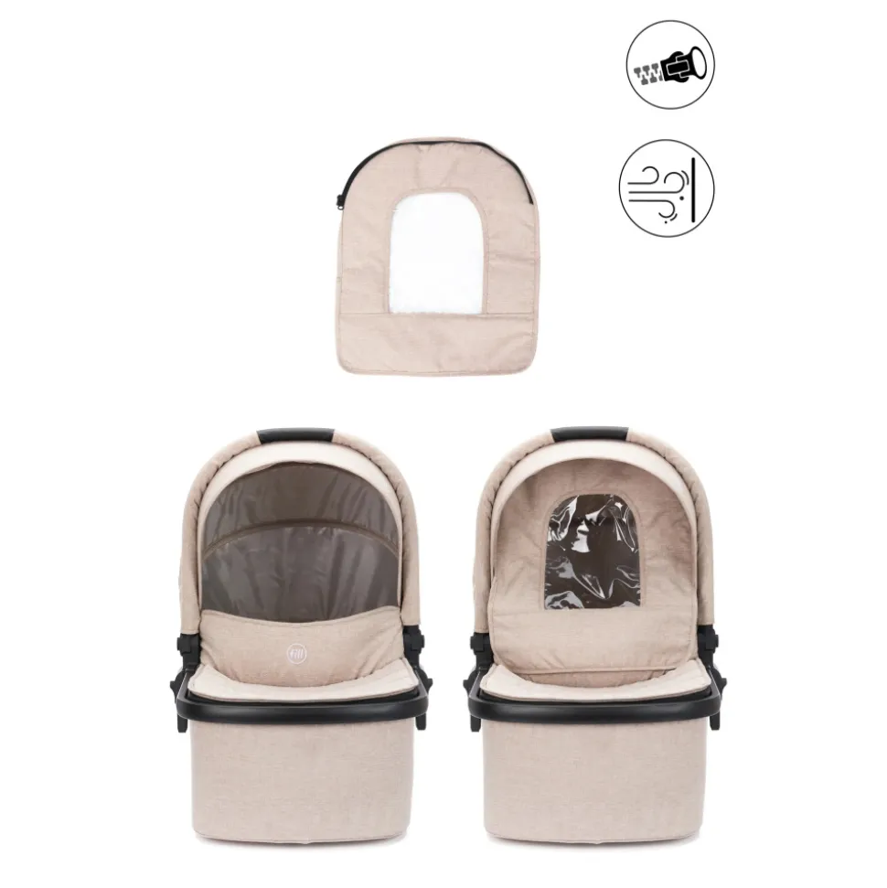 Poussette trio combinée 3en1 jaguar beige chiné