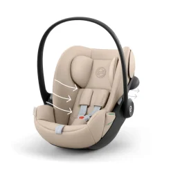 Poussette trio eezy s twist+ 2 pivotante almond beige avec nacelle cot s et siège auto cloud g3 i-size