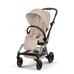 Poussette trio eezy s twist+ 2 pivotante almond beige avec nacelle cot s et siège auto cloud g3 i-size