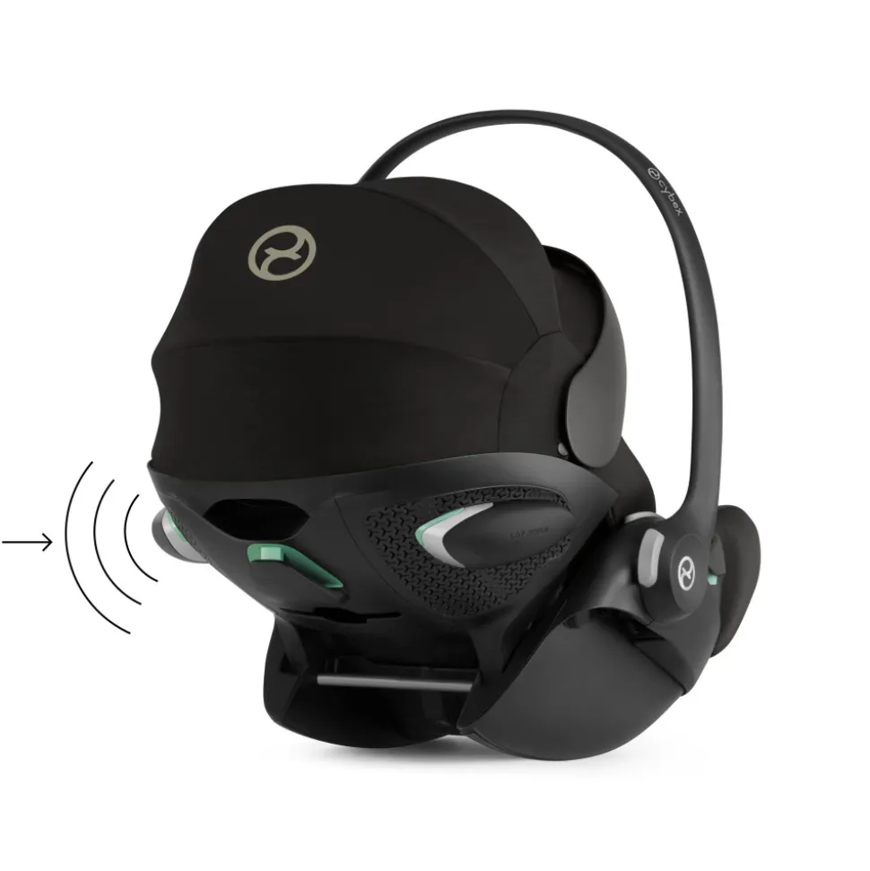 Poussette trio eezy s twist+ 2 pivotante magic black avec nacelle cot s et siège auto cloud g3 i-size tissu plus