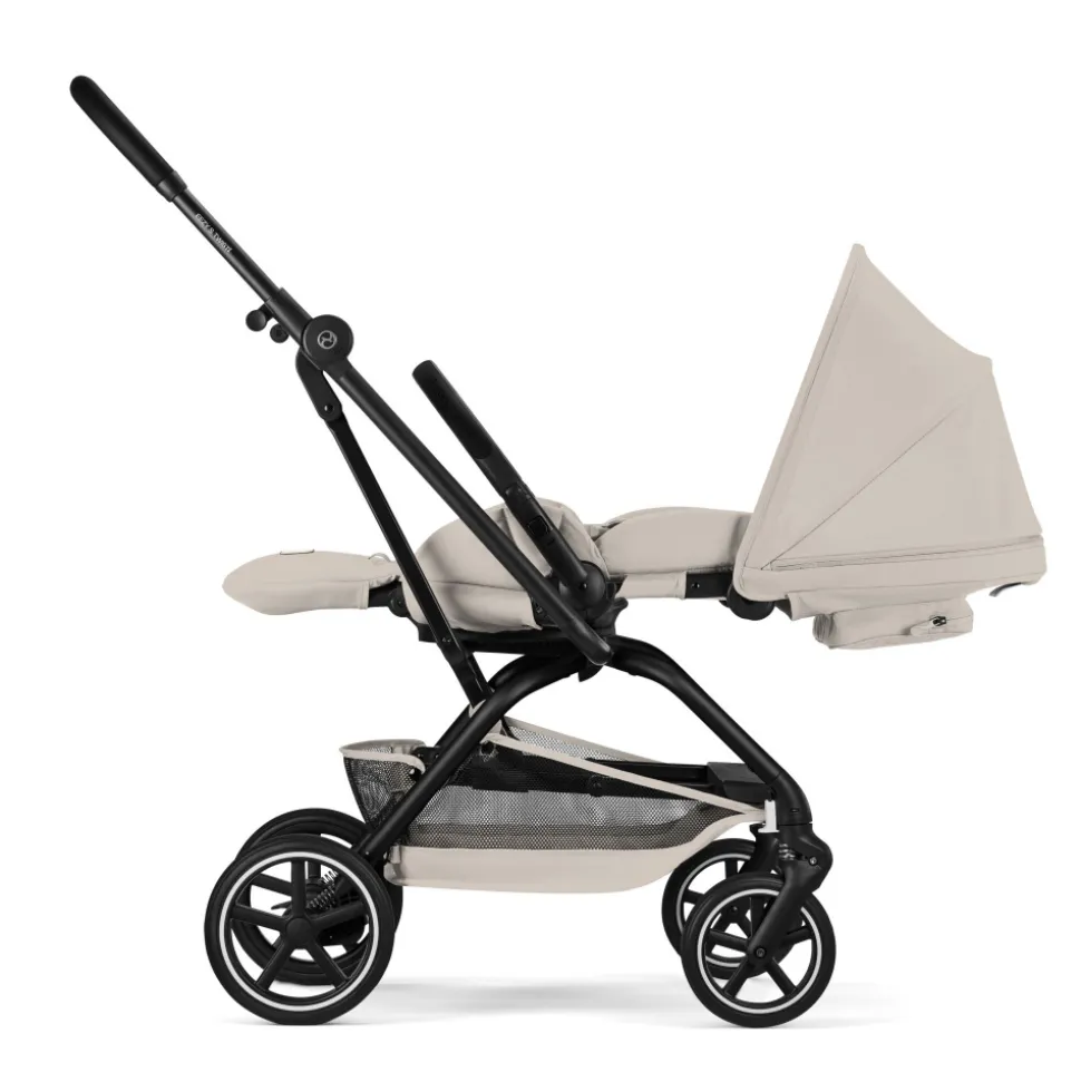 Poussette trio eezy s twist+ 2 pivotante dune grey avec nacelle cot s et siège auto aton b2 i-size
