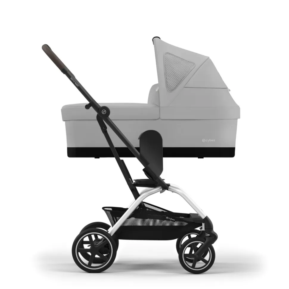 Poussette trio eezy s twist+ 2 pivotante dune grey avec nacelle cot s et siège auto aton b2 i-size