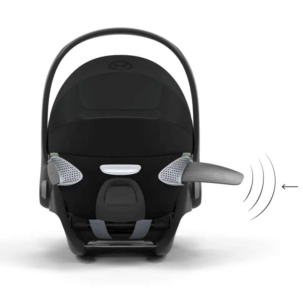 Poussette trio eezy s twist+ 2 pivotante magic black avec nacelle cot s et siège auto cloud t i-size tissu plus