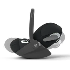 Poussette trio eezy s twist+ 2 pivotante magic black avec nacelle cot s et siège auto cloud t i-size tissu plus